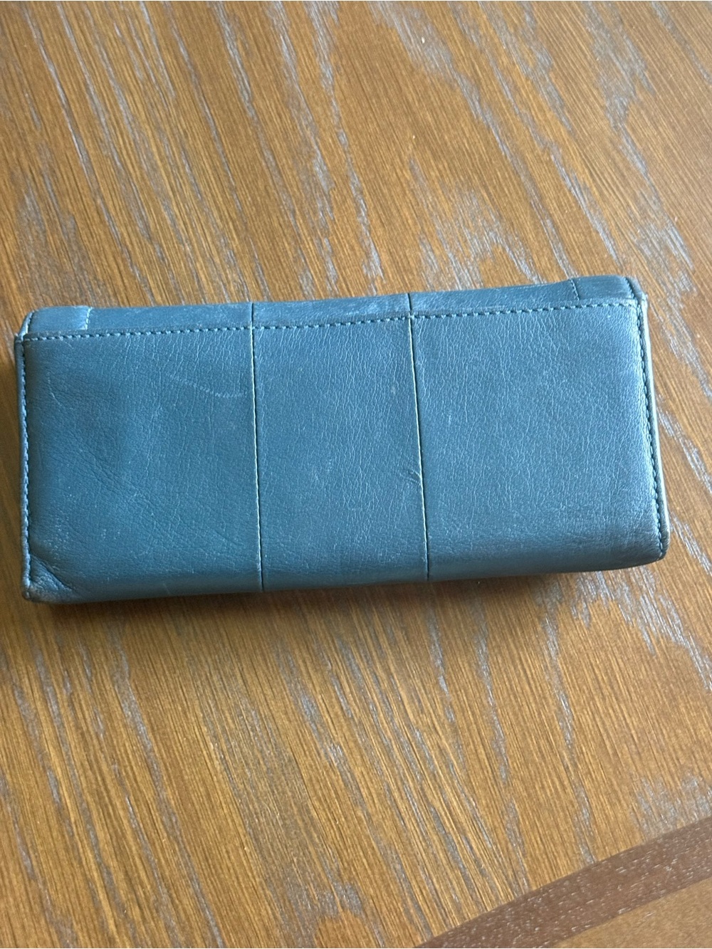 COACH Kristin Blue Smoke Leather Slim Envelope Wallet - Picture 3 of 6